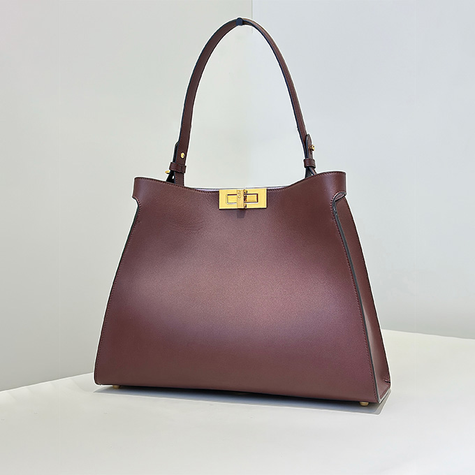 fendi way large soft smooth imported calfskin daily shoulder tote bag